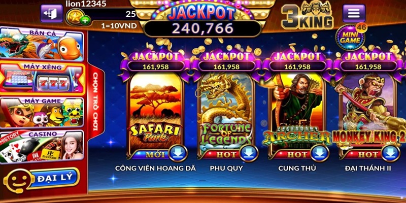 Các game slot trực tuyến đang có mặt tại nhà cái uy tín 33Win